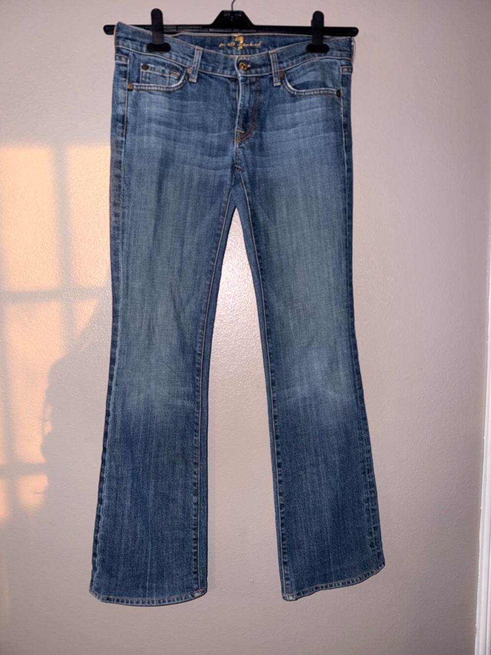 7 For All Mankind Women's Medium Blue Bootcut Jeans